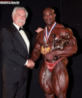 I shook and had my picture taken with Ronnie Coleman as well before he became Mr. Olympia, but I don't think he was as honored as in this shot with Joe